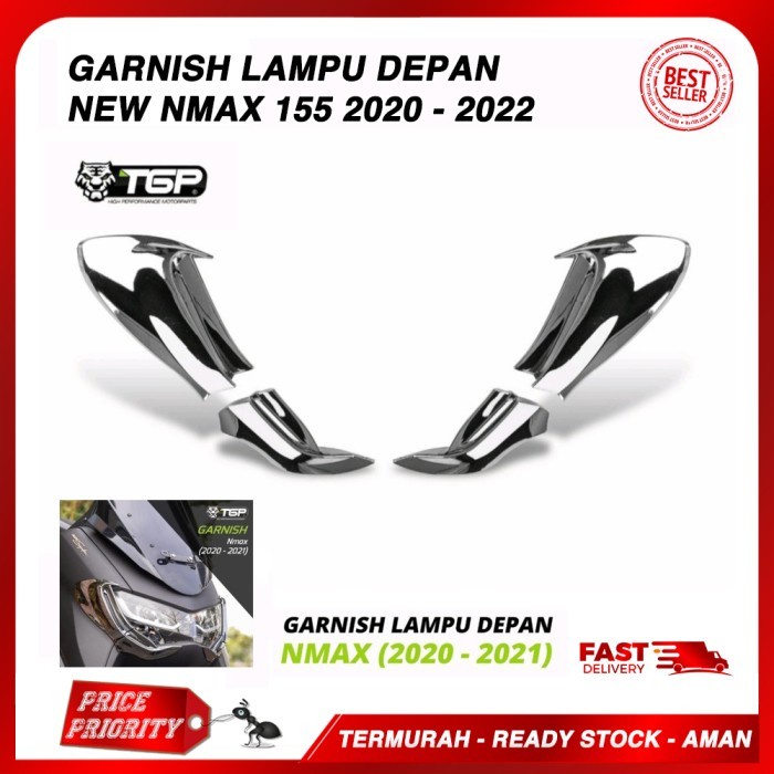 Garnish LAMPU DEPAN New Nmax 155 variasi aksesoris Motor Nmax Chrome MURAH