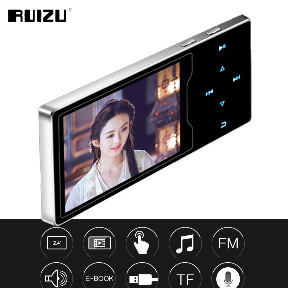 Ruizu D08 HiFi DAP MP3 Player 2.4 Inch Screen 8GB - D08 - Black