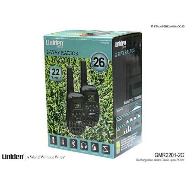 UNIDEN GMR-2201-2C-26KM.#walkietalkie original BY UNIDEN.
