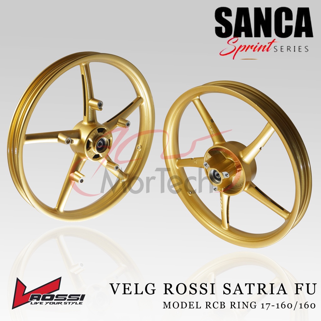 Velg Rossi Sanca Satria FU FuFi Palang 5 Ring 17-160/160 Gold Sprint RC