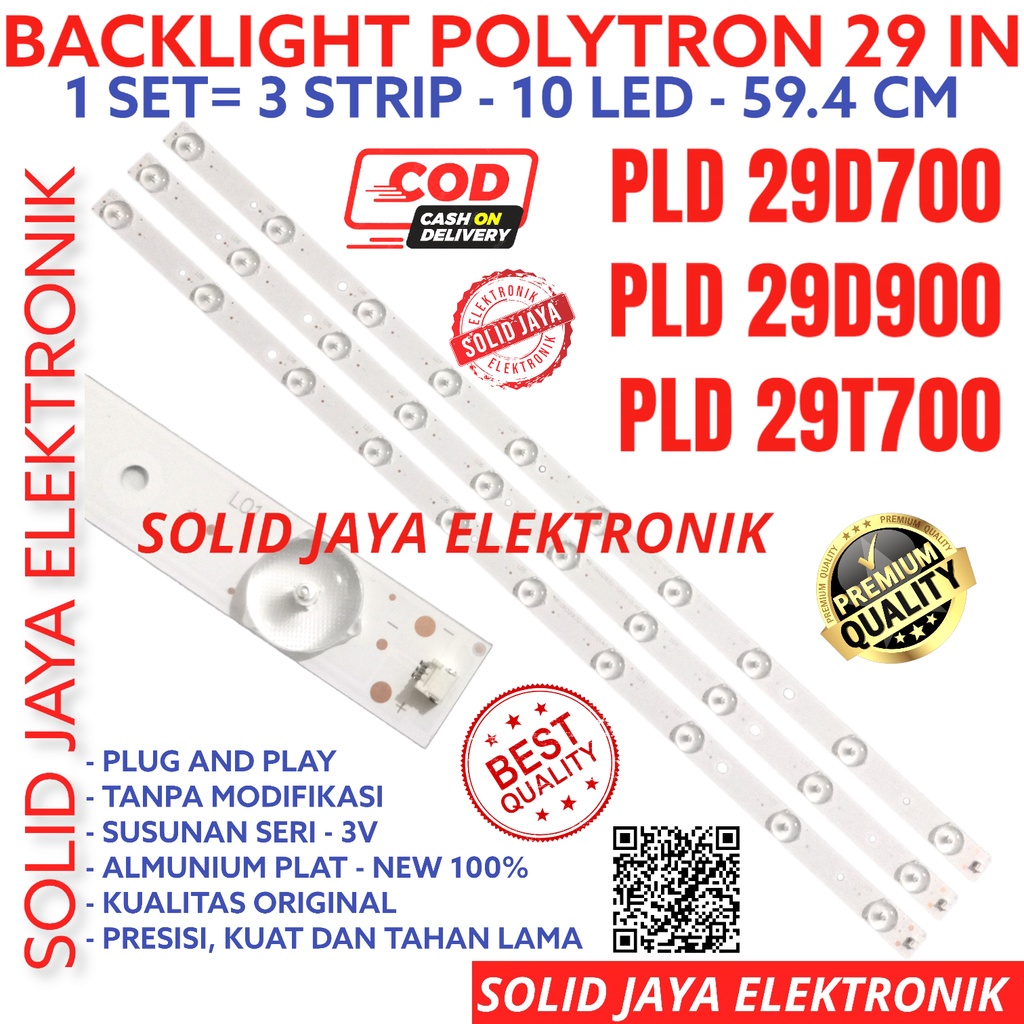 BACKLIGHT TV LED POLYTRON 29 INC PLD 29D700 29D900 29T700 PLD-29D700 PLD-29D900 PLD-29T700 LAMPU BL 10K 3V PLD29D700 PLD29D900 PLD29T700 10 KANCING IN INCH IN 32INCH 32IN 32INC POLYTRON