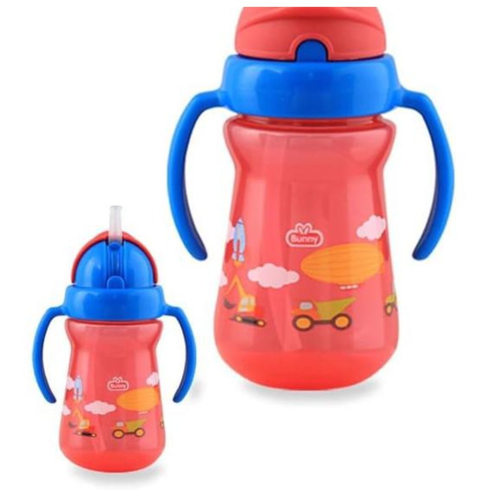 Lusty Bunny Training Cup With Straw Botol Minum Sedotan 180ml Dan 250ml