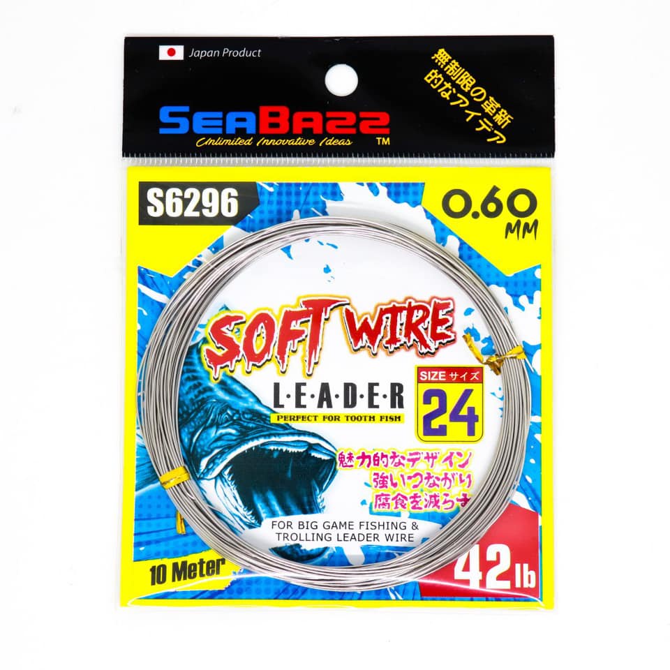 SEABAZZ STAINLESS STEEL SOFT WIRE LEADER S6296