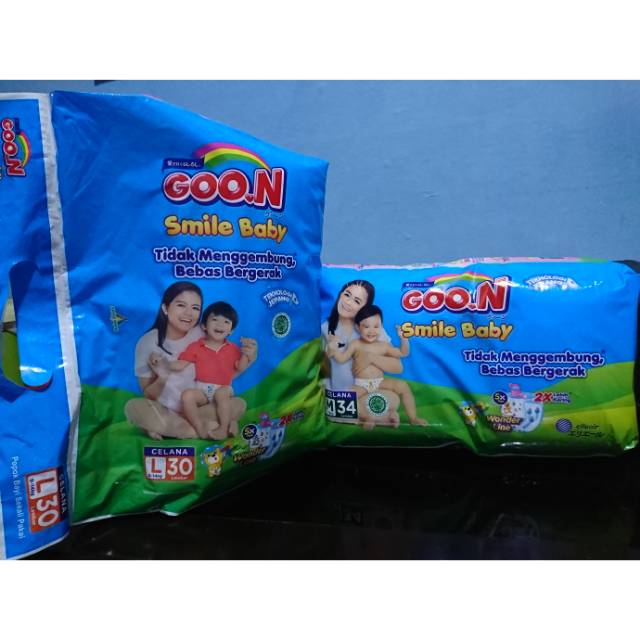 Goon Smile Baby Pants M34 M-34 M 34 / Popok Celana Goo.N / Pampers Murah Ekonomis