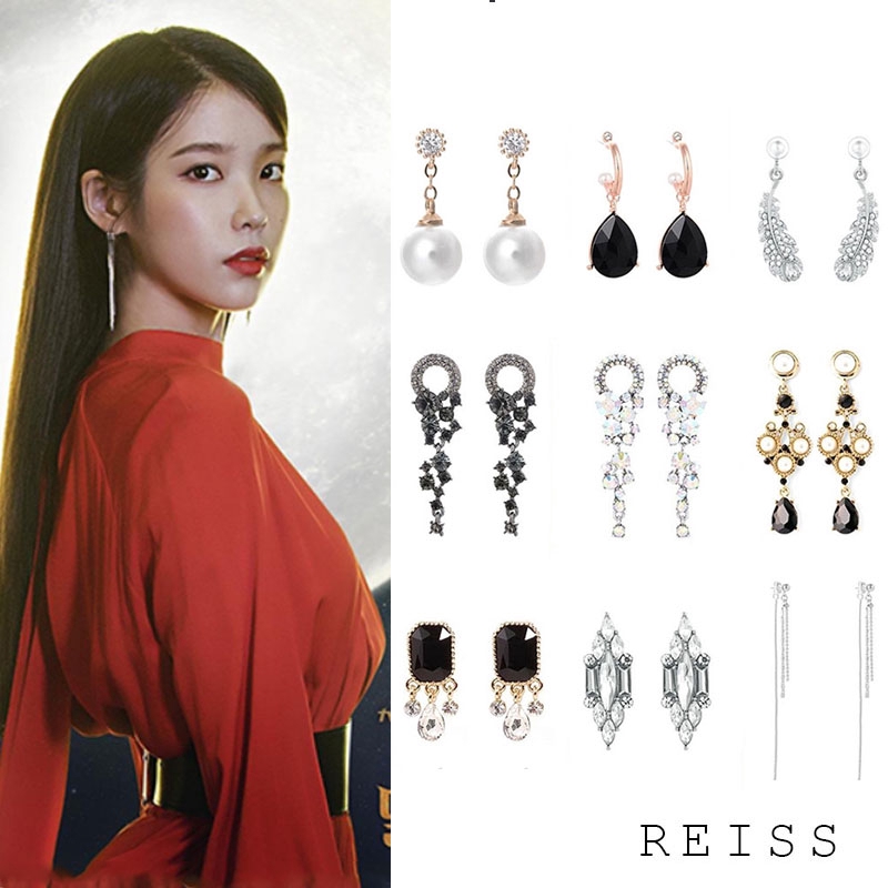 【Free Gift】COD 925 Silver Needle Korean Drama Hotel Del Luna Tassel Earrings Anting