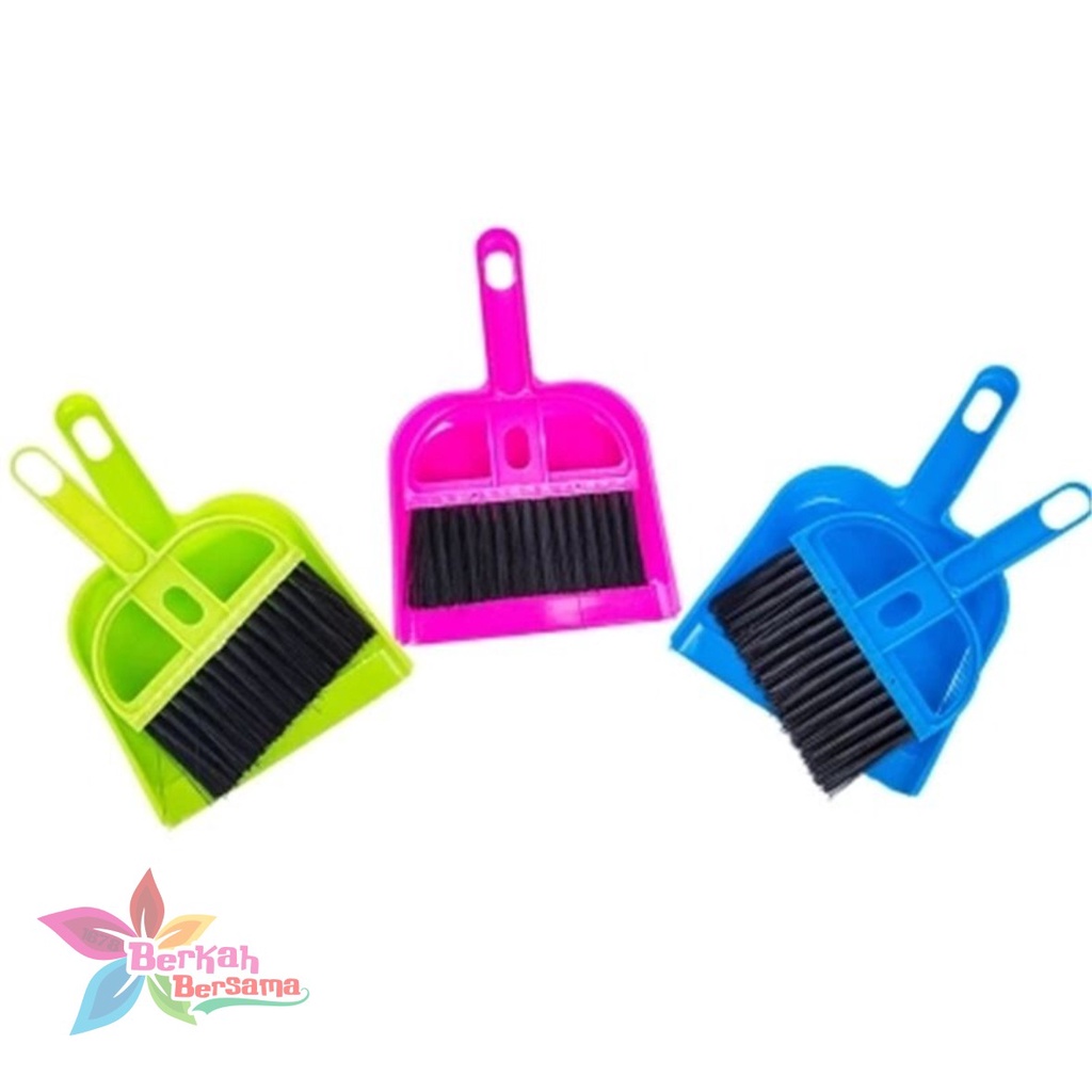 RT66 sapu dan pengki set mini dustpan serok cikrak kecil kebersihan karpet mobil meja laptop BB6349