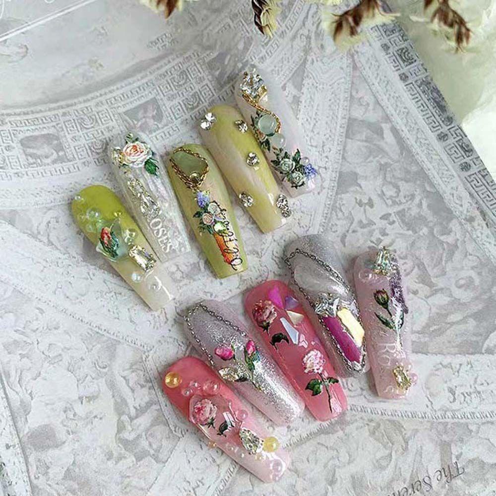 Mxbeauty Stiker Kuku Motif Bunga Krisan Untuk Dekorasi Nail Art