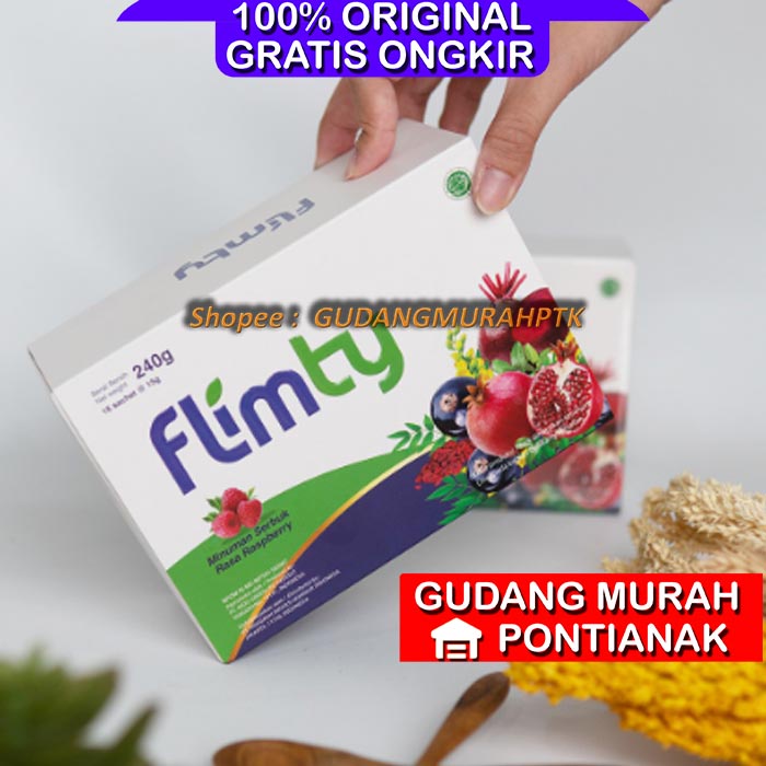 Flimty Fiber 1 BOX isi 16 Sachet ORIGINAL ASLI BPOM pelangsing obat kurus diet Detox Kesehatan