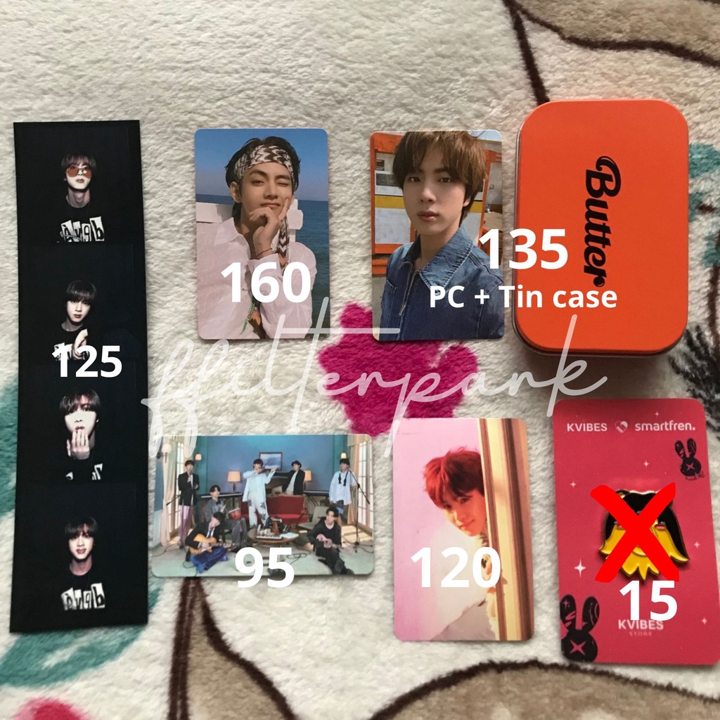 [READY] OFFICIAL PHOTOCARD PC Taehyung V Peaches Butter || PC POB Jin Butter || Photostrip Jin || PC