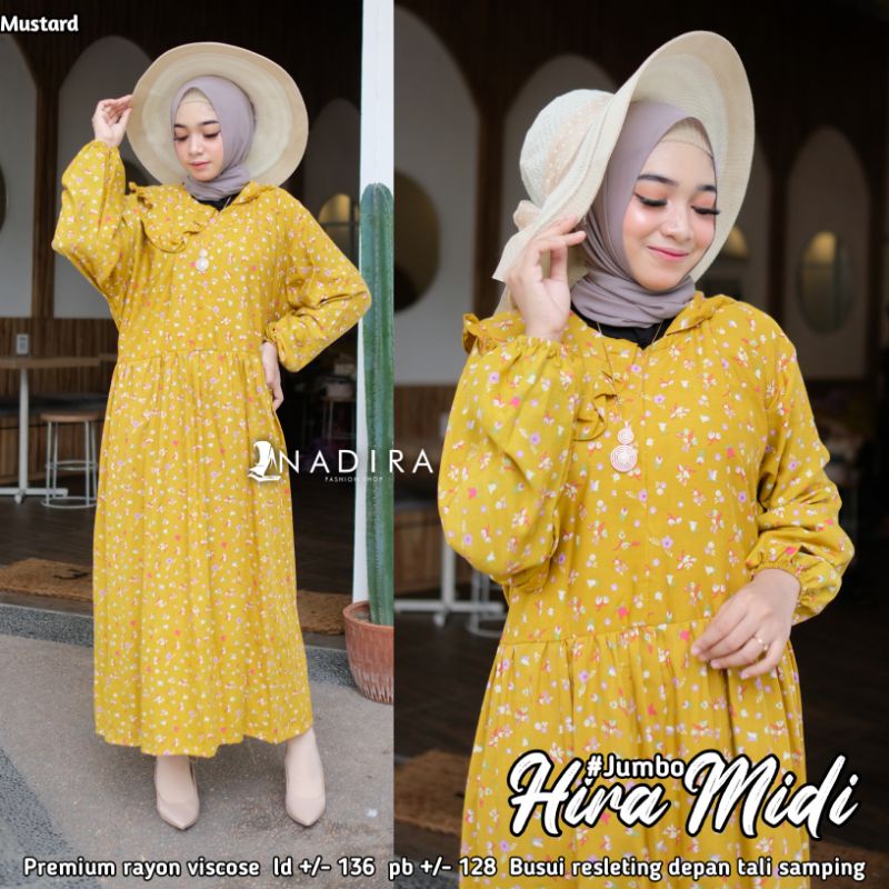 MIDI DRESS JUMBO MOTIF HIRA LD 136 // ORI NADIRA