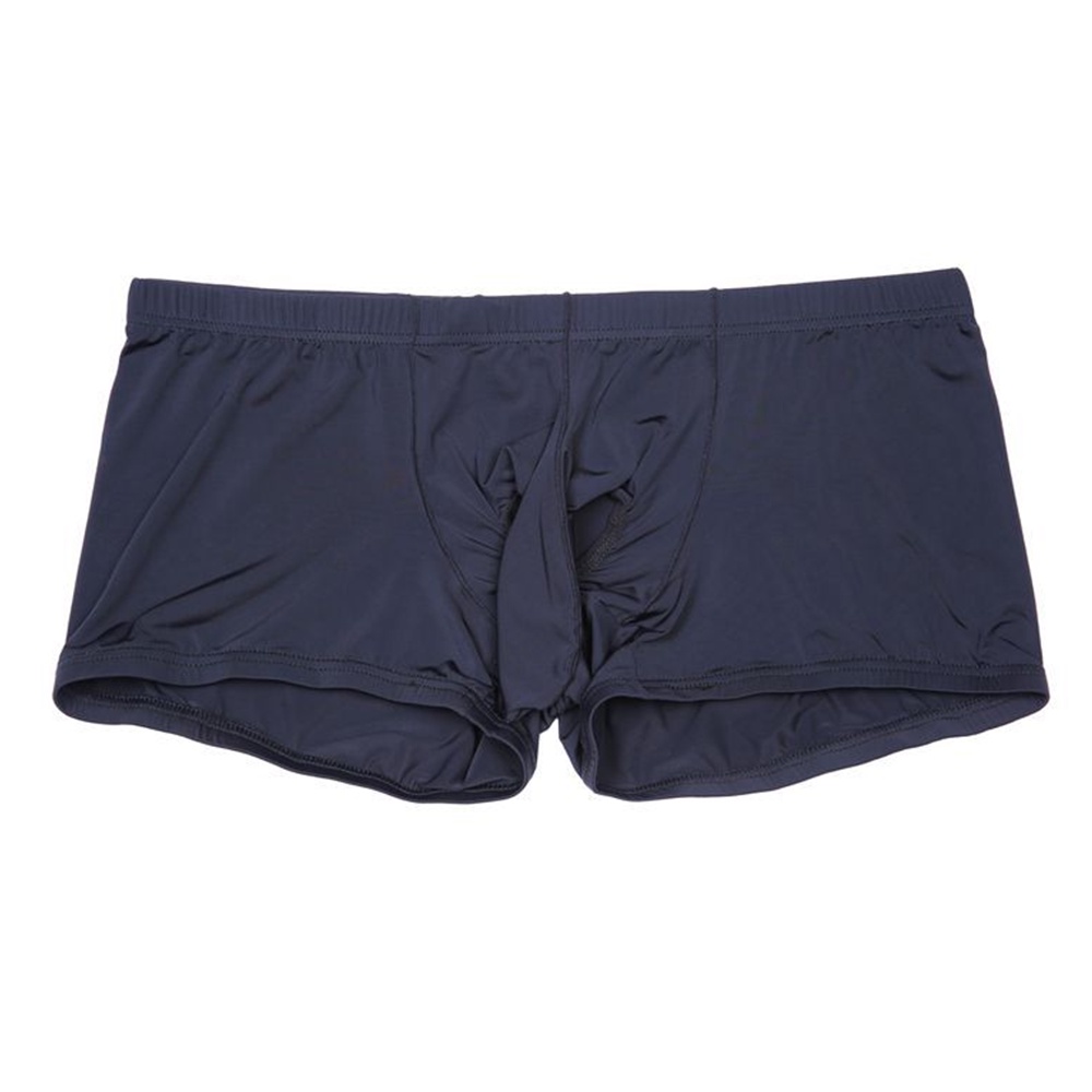 Men's Ice Silk Penis Underwear Gay Penis Elephant Nose Boxer Shorts Sex Appeal Hole Convex Egg E