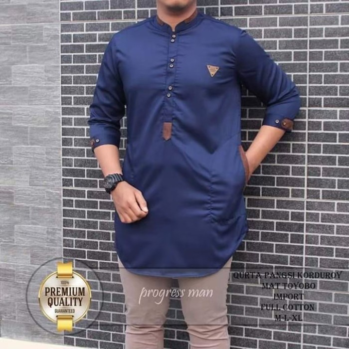 kurta koko pakistan/Qurta koko pakistan progress man pink salem M - Navy, M