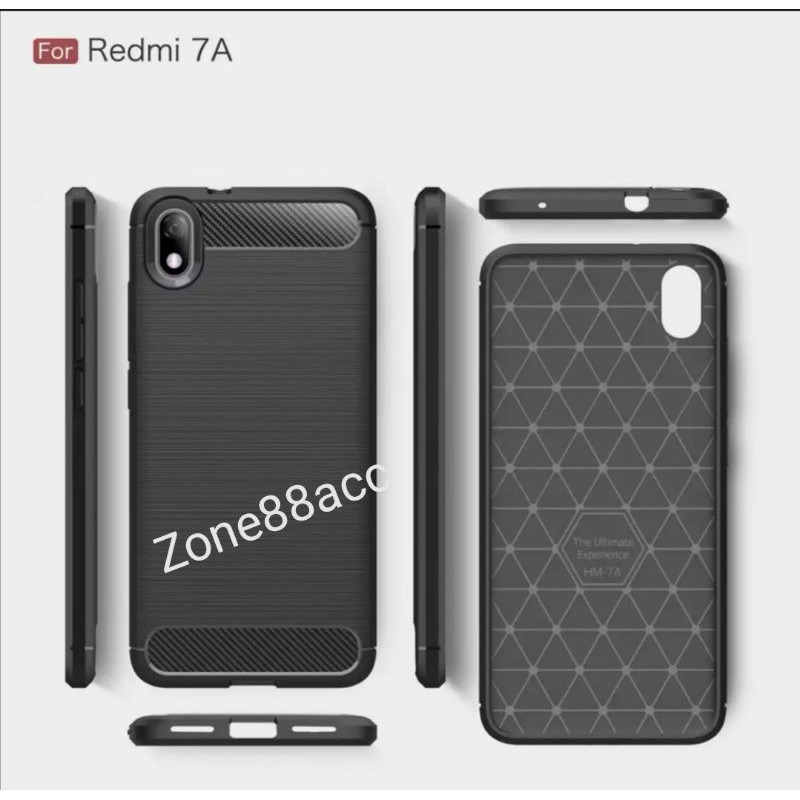 Redmi 7A Silicon Case Softcase iPAKY Carbon Casing Cover TPU