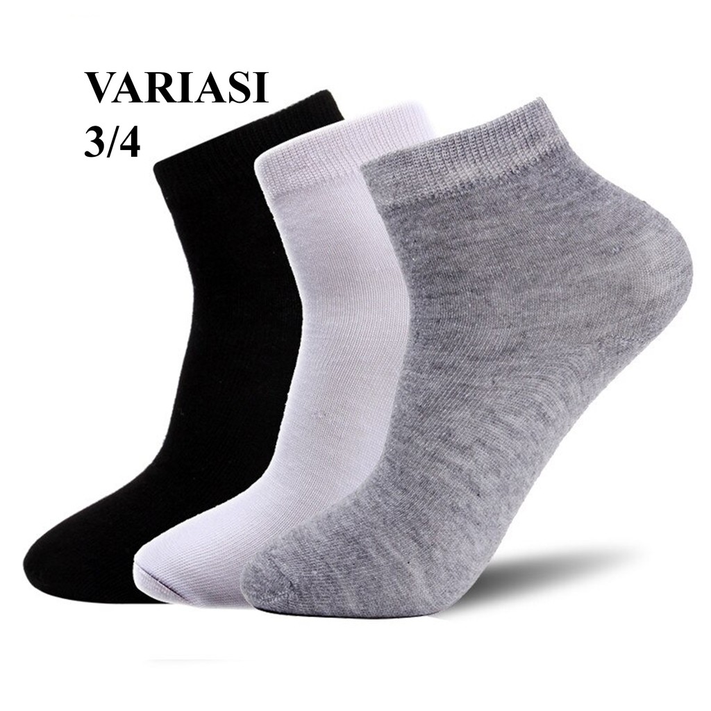 1PASANG Kaos Kaki pria hitam polos panjang dewasa/ Kaos kaki Pria pendek panjang/kaos kaki kerja-6