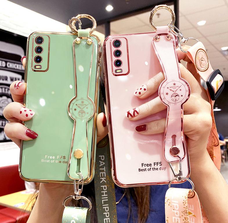 Case Vivo Y20S g Y20 Case Vivo Y53S Y51 Y51A Case Vivo Y12S V20 V20 SE Case Vivo Y50 Y17 Case Vivo Y15 Y12 Y30 Y30i S1 PRO V15 Y95 Y93 Y91 V9 Case Vivo V19 Dengan lanyard pergelangan tangan Casing ponsel modis MMT-8