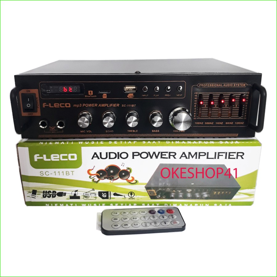 Fleco Ampli Bluetooth SC-111BT Power Amplifier Karaoke