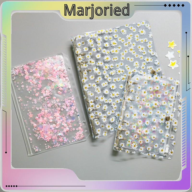 Buku Notebook / Catatan / Diary A6 Cover PVC Transparan Motif Bunga Daisy -MJD