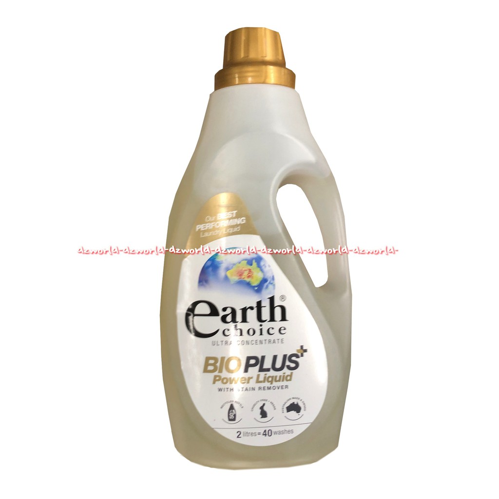 Earth Choice Bio Plus Power Liquid With Stain Remover 2L Sabun Cuci Pakaian Penghilang Noda Pakaian EarthChoice