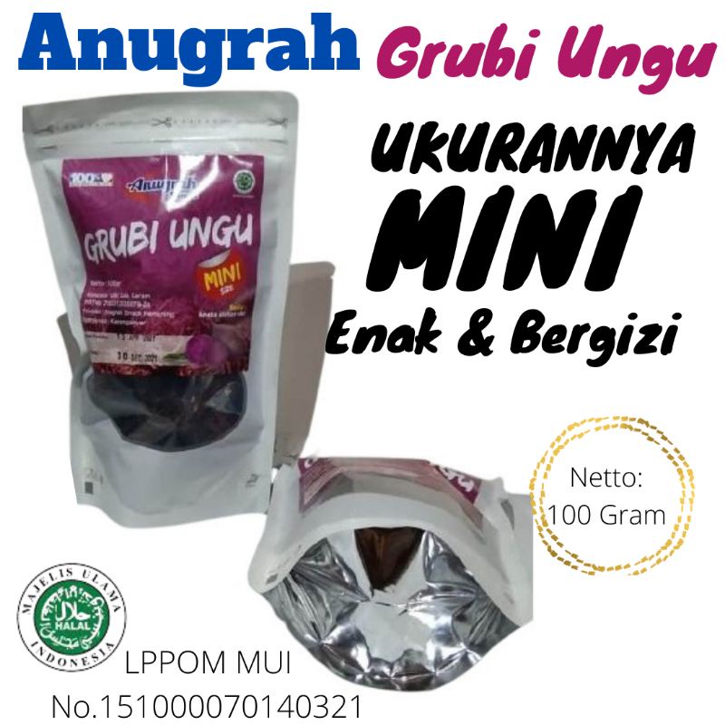 

GRUBI UBI UNGU MINI 100 Gram Oleh oleh khas Kemuning Karanganyar