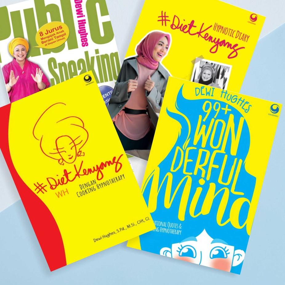 

(H-IZW) (✔) Buku DEWI HUGHES ; Diet Kenyang, 99+ wonderful mind, public speaking for kids, Hypnotic Diary (top produk)