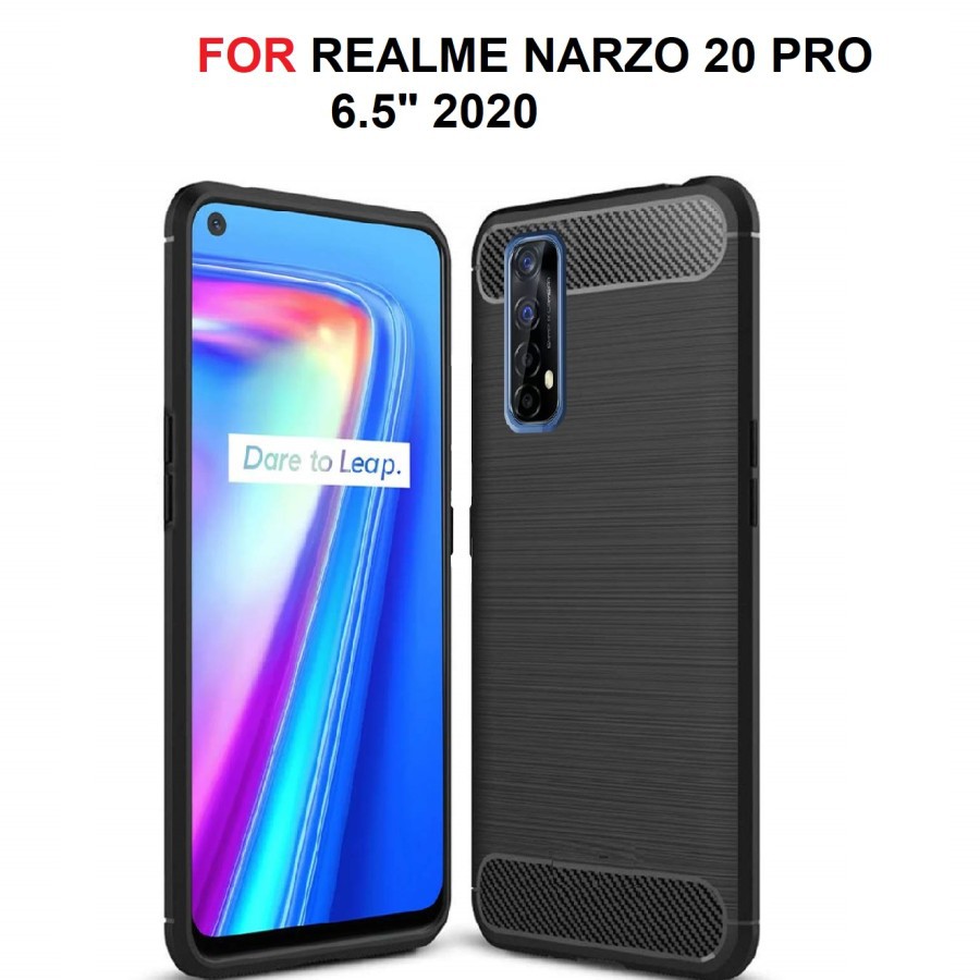 Soft case Realme Narzo 20 Pro - Casing Handphone Slim Fit Carbon  - Ultrastore11