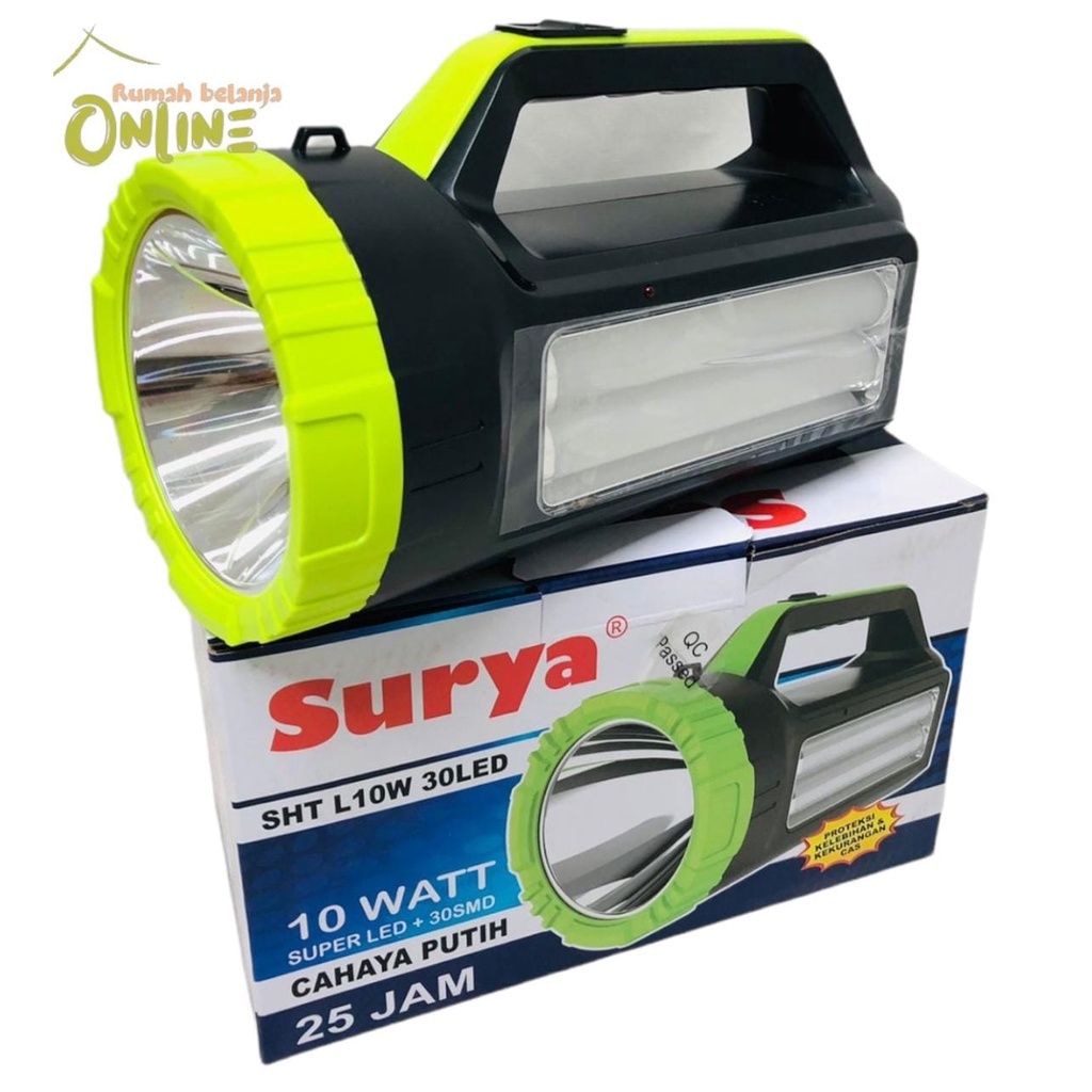 Surya SHT L10W 30LED Senter Lampu Emergency Super LED 10W 30 putih