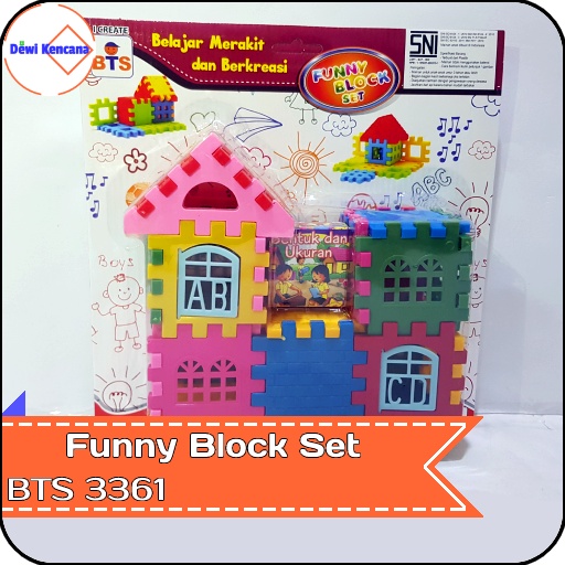 Mainan Puzzle Rumah Funny Block Set 3361