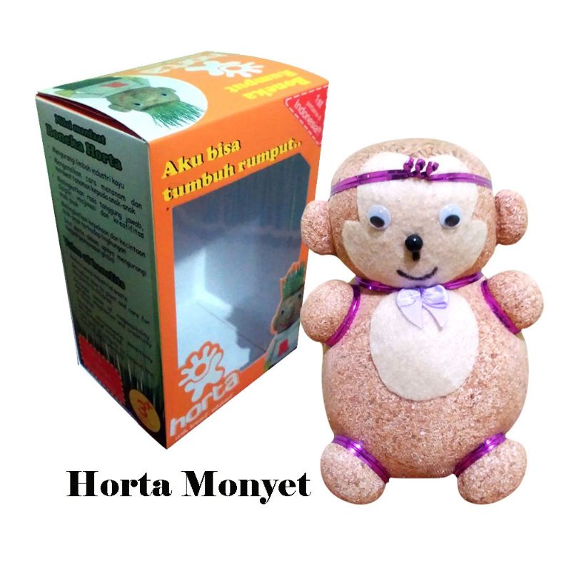 Mainan Anak Unik & Edukatif Boneka Rumput Horta Monyet - Souvenir Ultah Anak - Kado Unik