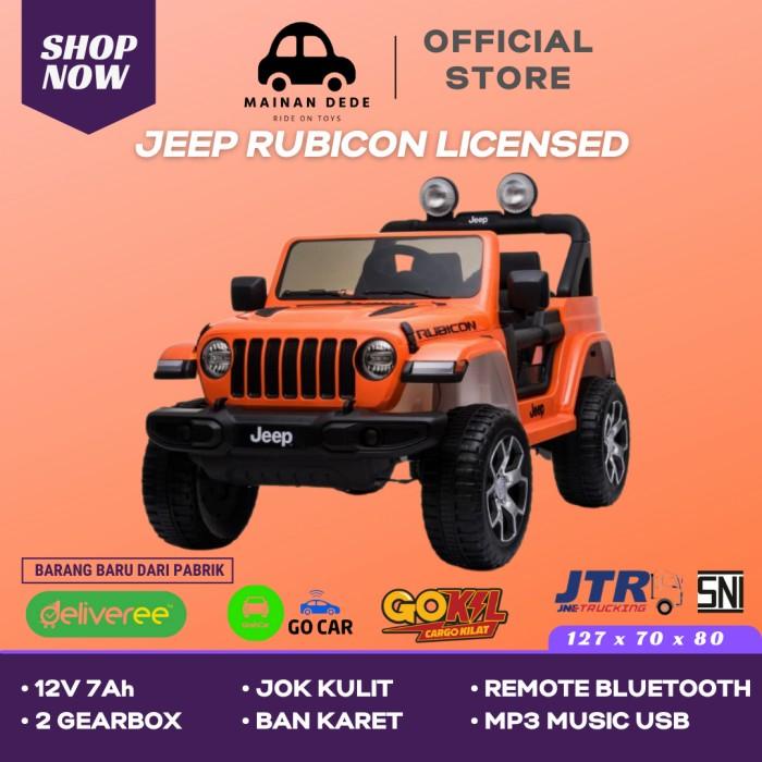 Mobil Remot Mainan Mobil Aki Anak Jeep Rubicon Licensed
