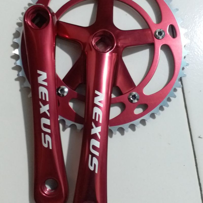 crank sepeda fixie, lipat, minion 46T nexus alloy