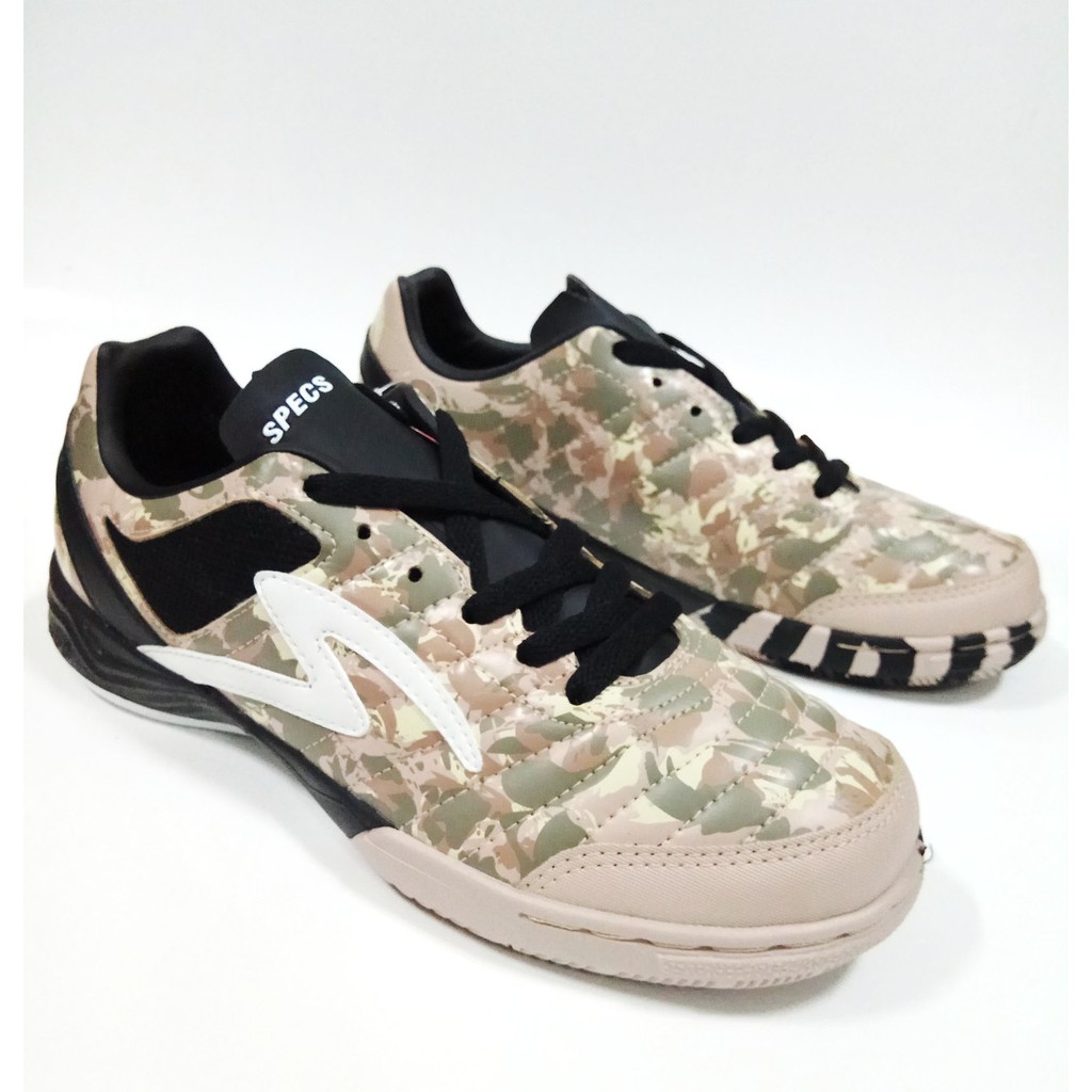 Sepatu Futsal Specs 400631 Metasala Showtime Mocca Camo Black White