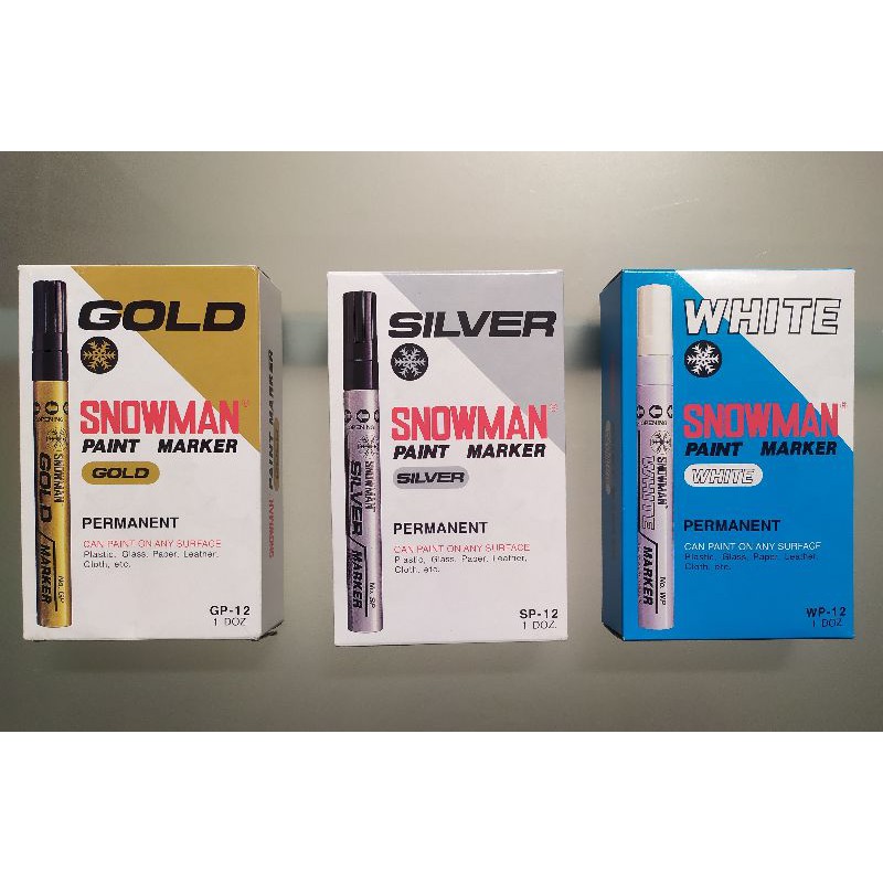 

Snowman Spidol Gold GP-12 - Spidol Permanent - Spidol Emas (Besar)