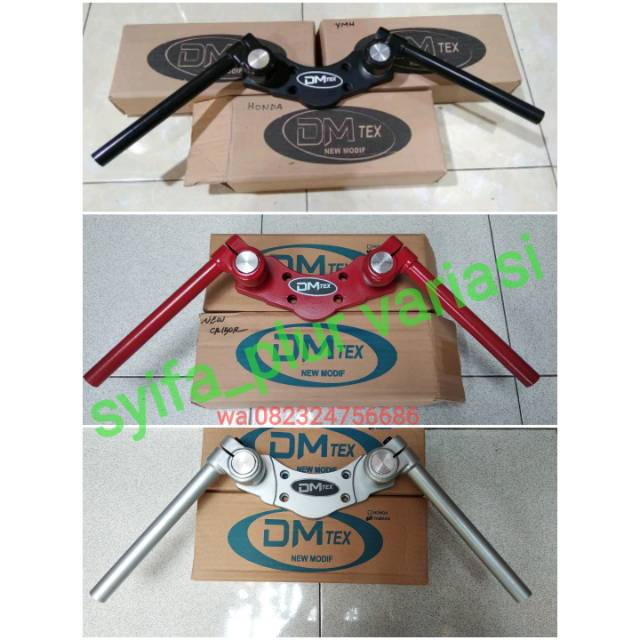 Stang jepit plus dudukan CB150 R NEW DAN OLD