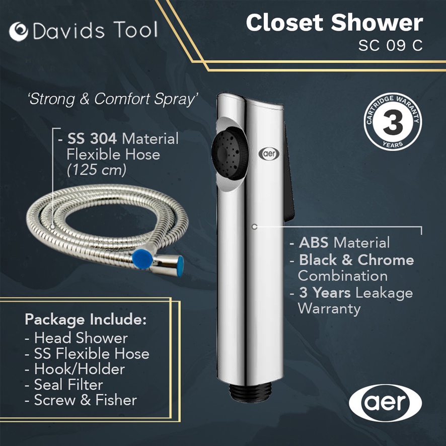 Jet Shower Toilet Closet Wc Kloset Sower Semprotan Cebok Aer SC09 Chrome