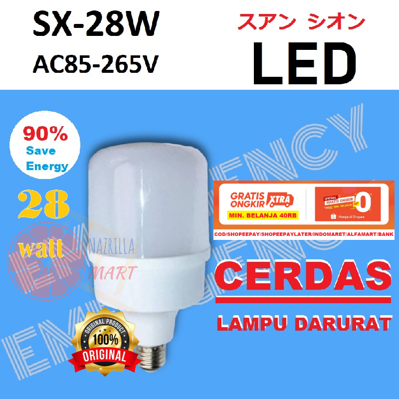 lampu emergency 28 watt / lampu LED 30 w / lampu LED 20watt / lampu 15watt / lampu 10watt /lampu 5wa