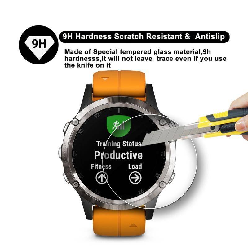 1-2pcs Tempered Glass Pelindung Layar Smartwatch Garmin 225 235 245 935 645 735 XT Series Forerunner 245 Fenix5