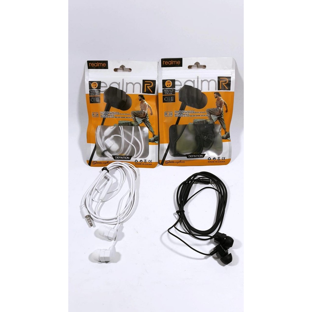 HANDSFREE HEADSEAT EARPHONE HF REALME + MIC R 24