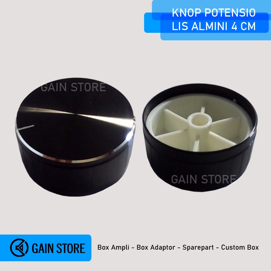 KNOP POTENSIO ALUMINI ALMINI BOX AMPLI 4 CM