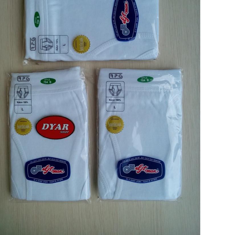 (kode-655) GT MAN 704 B PUTIH | Celana dalam gt man putih polos | CD gt man | Pakaian dalam gt man -