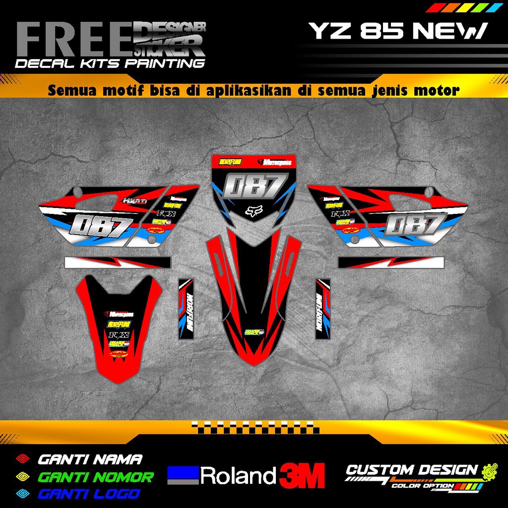 Decal Stiker Motor YZ 85 New dan OLD Bisa Custom 25