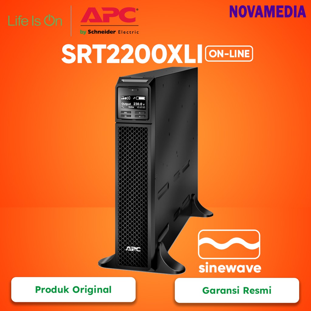 UPS APC SRT2200XLI Smart UPS Online 2200VA 1980Watt LCD Garansi Resmi