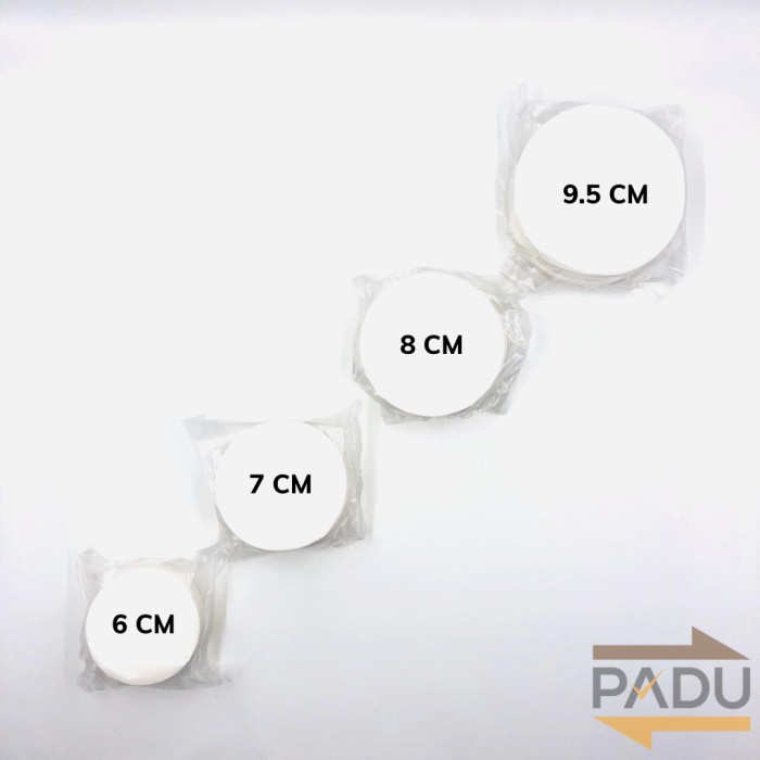 

S54Adns Bakpau Paper Dia. 9.5 Cm (White) - 500Pcs Kertas Alas Bakpau S2D54Sc