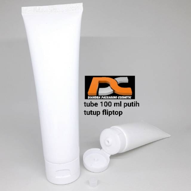 Tube 100 ml putih tutup fliptop