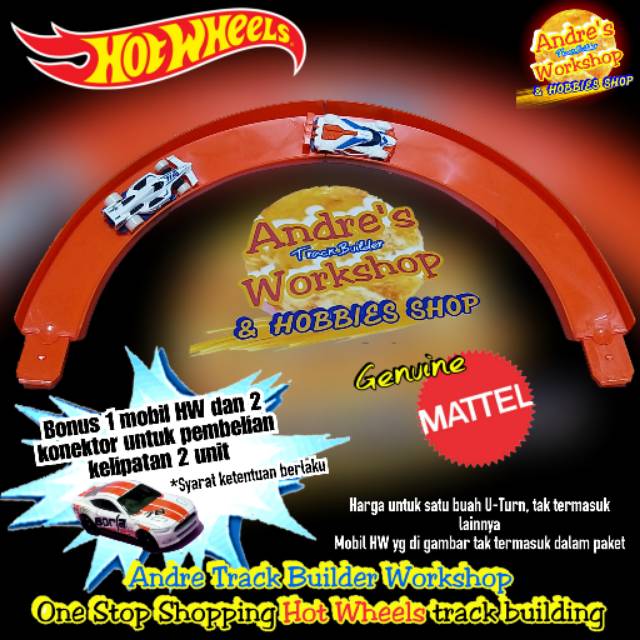 Hotwheels track builder Speed Uturn ori Mattel Turn putaran U Hot Wheels track turn