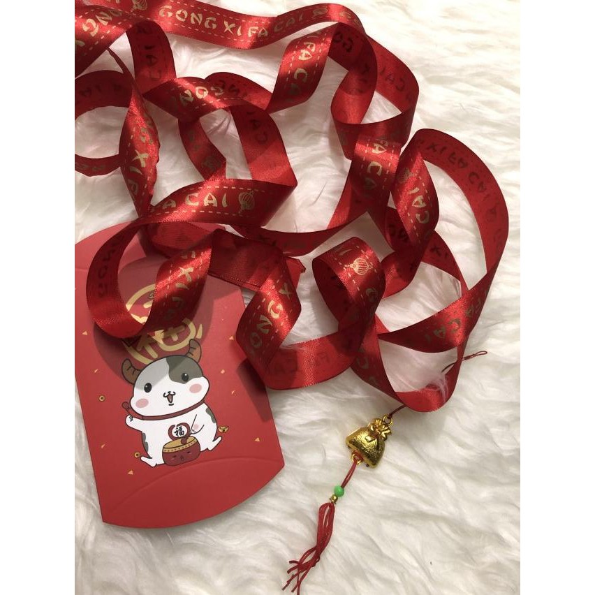 

cbg-729 Pita chinese new year/gong xi fa cai/pita imlek/tali pita imlek 2,5cm