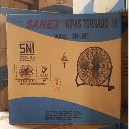 Kipas Angin Sanex Floor Besi Tornado SN 898F (Desain Khusus Buat Lantai)