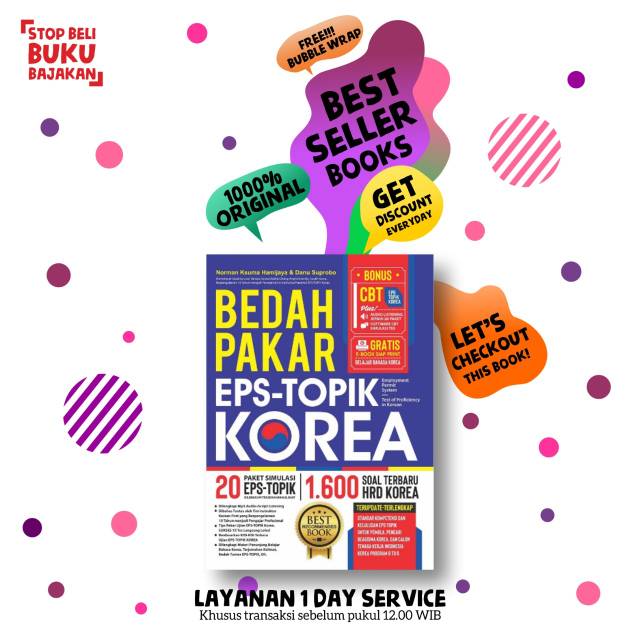 BUKU BEDAH PAKAR EPS-TOPIK KOREA BONUS CBT & NOTES CAKEP