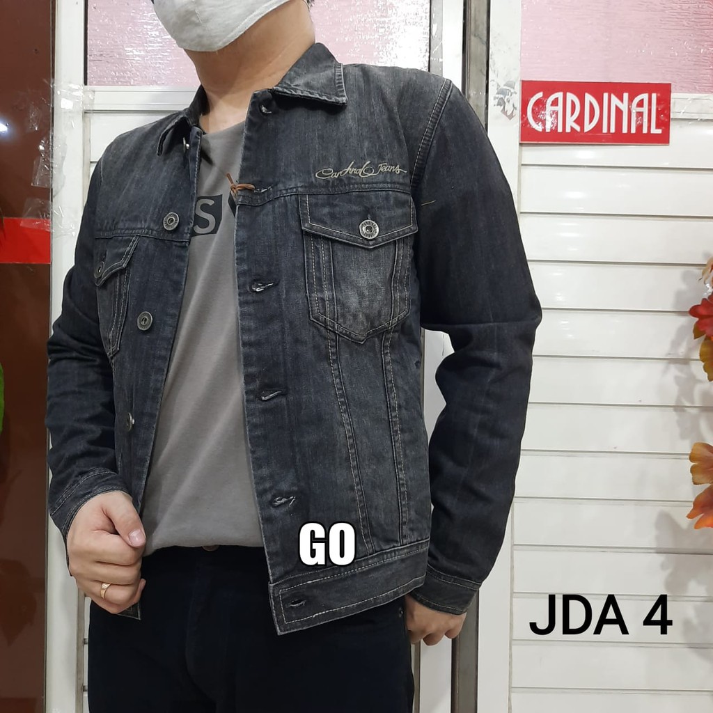 gof JDA CARDINAL JAKET JEANS Cowok Jaket Cowok Denim Bagus Jaket Pria Kancing