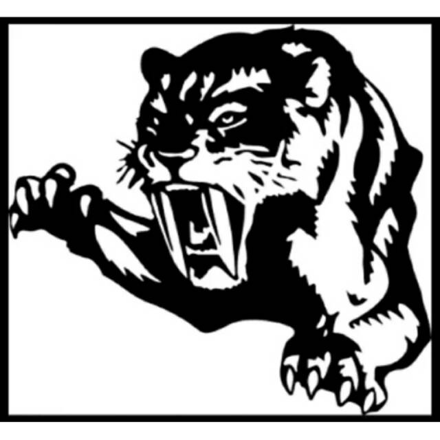 Stiker Macan Kaki Tajam Cutting Sticker Macan Tutup Tangki Mobil