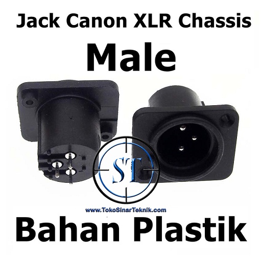 BA-95 Jack Canon xlr Body Plastik Male 3 Pin Sasis 3-Pole Panel Mount Chassis Socket Connector Microphone Box Ampli Speaker